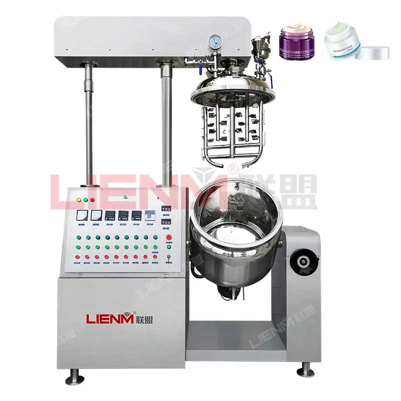 LIENM Ointment Homogenizer Emulsifying Vacuum Mixer Fixed Type Vacuum Emulsifying Machine Emulsified Asphalt Spraying Machine