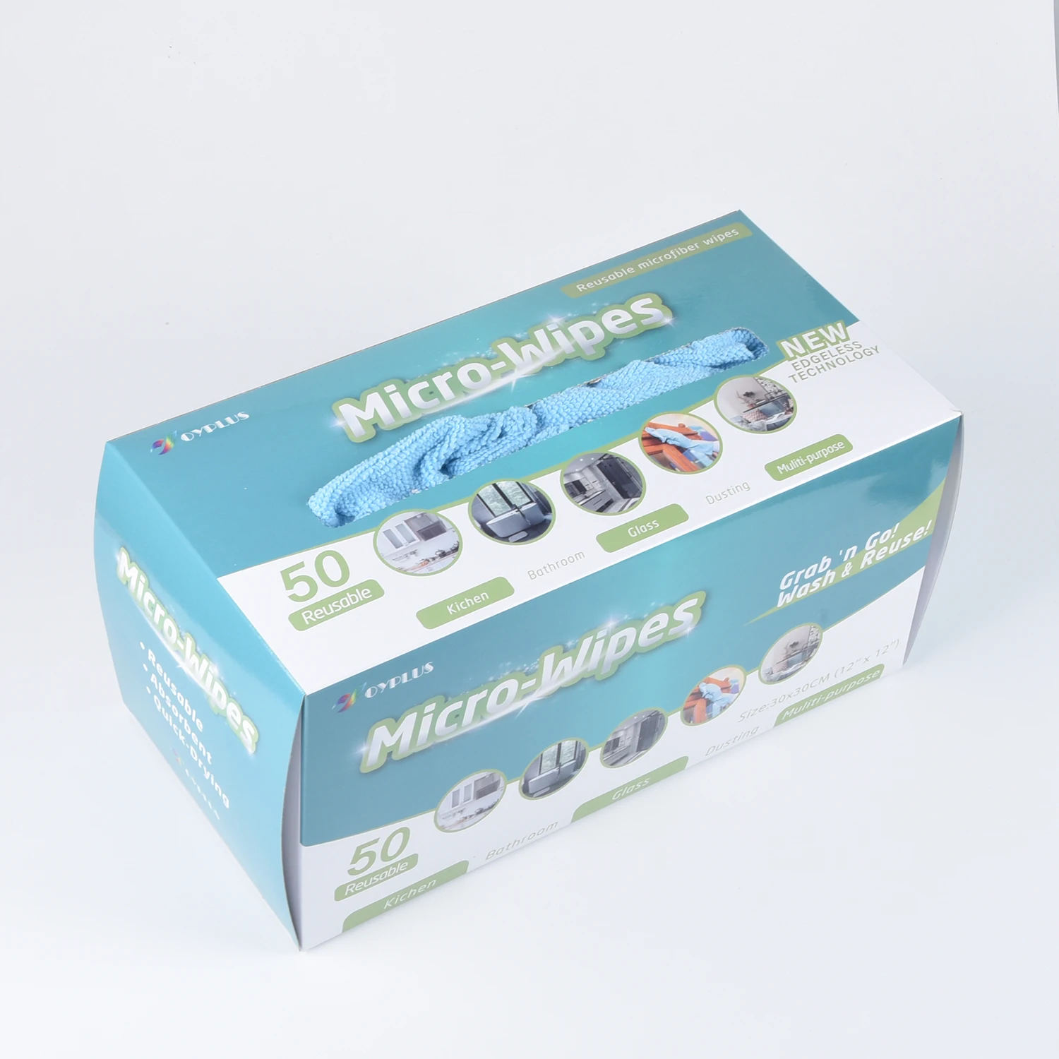 Arkwright Smart Rags in Box Pack of 50 Lint Free Cloths Reusable Microfiber Rags for Cleaning Dusting at Home Office,