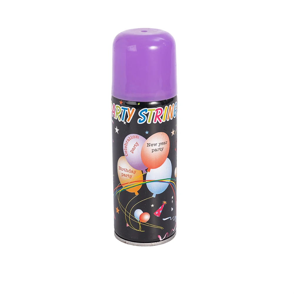 Eco-Friendly Biodegradable Crazy Spray Silly String for Wedding Birthday Party Festival Celebration Glow In Colorful Tan