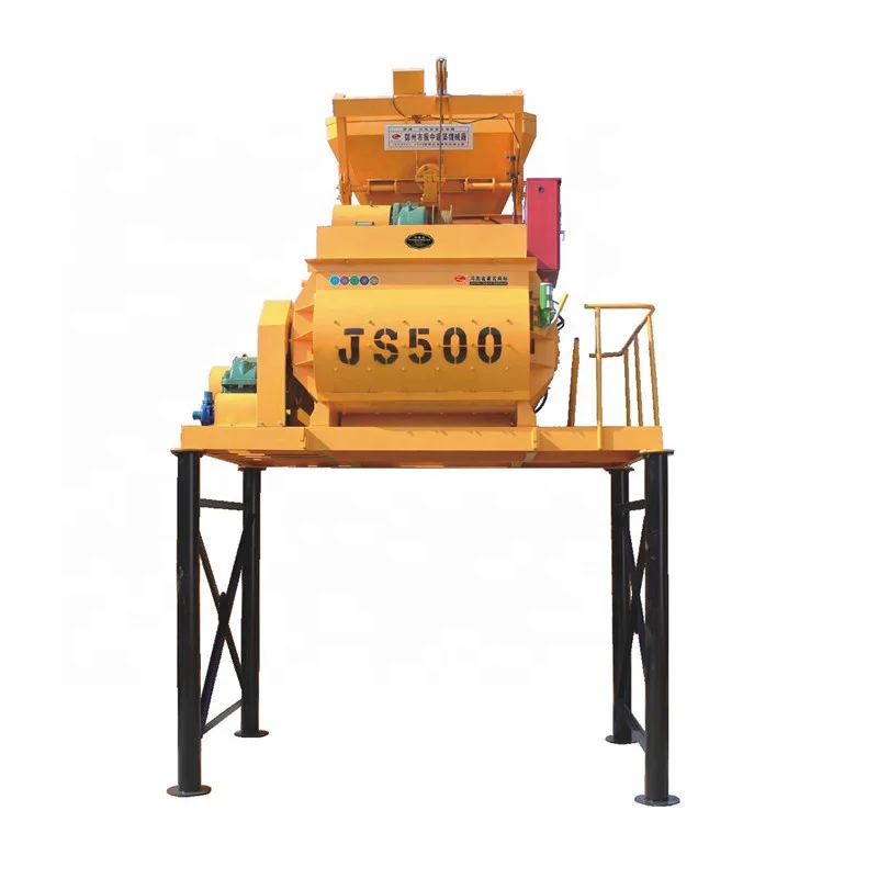 Ce Certificate Js500 Twin Shaft Type Concrete Mixer Machine With Lift