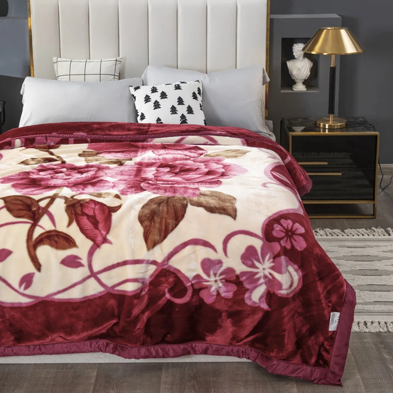 Customize Soft Warm Coral Fleece Blanket For Home