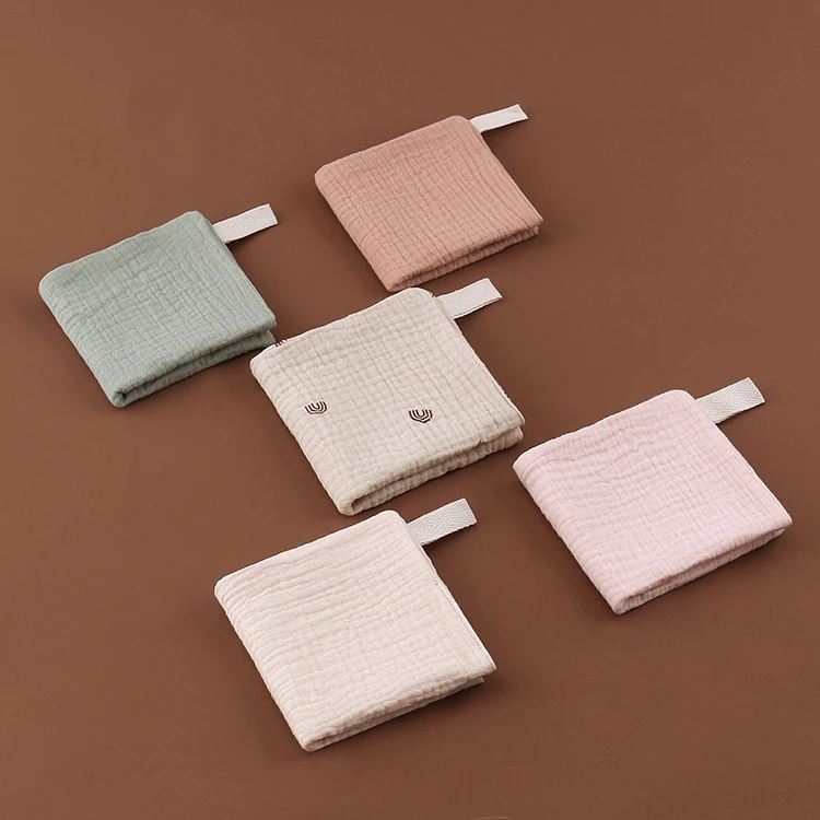 5 Pcs Baby Towel Muslin Face Cloth Handkerchief Organic Cotton Baby Hooded Towel Soft Saliva Bib Washcloth for Newborn Gift