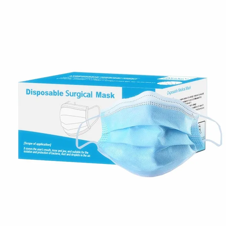Hospital Antibacterial White And Blue Packaging Can Be Customized For Medical Maskss
