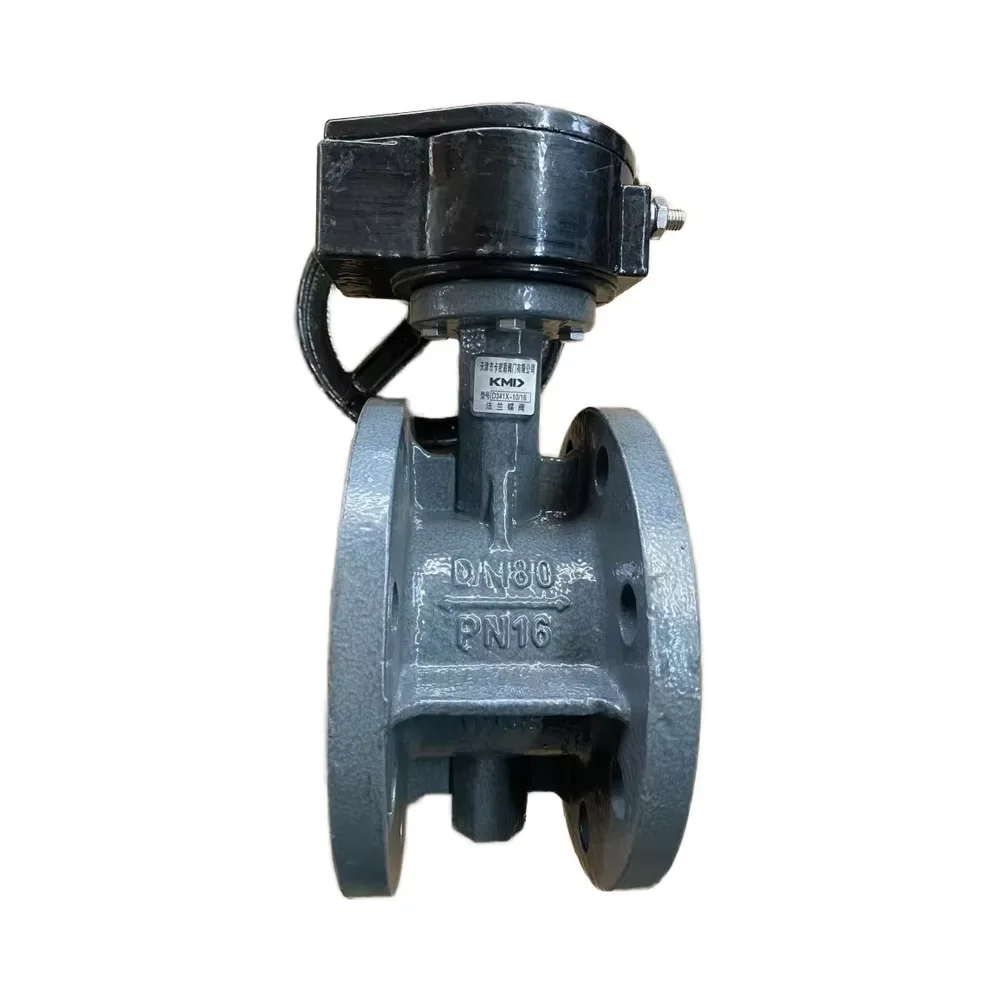 Factory supply D341X DN80 cast steel manual flanged butterfly valve, generally applied soft seal