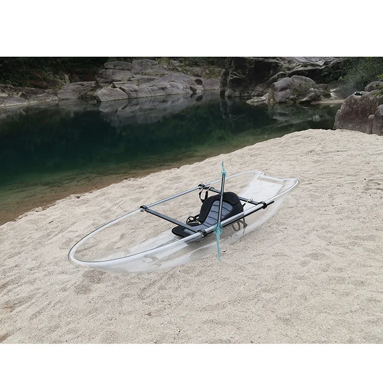 Water Sport Pc Polycarbonate Transparent Single Person Plastic Kayak Boat Fishing 10Ft Propeller
