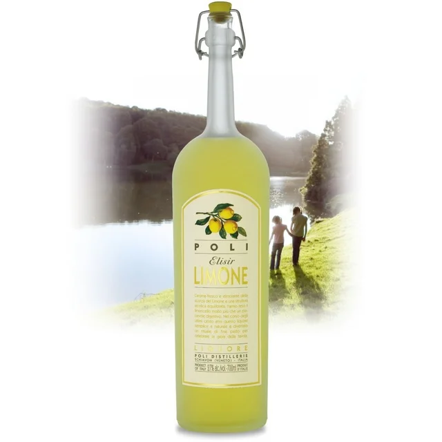 High quality Italian Limoncello Poli Elisir Limone Liqueur 700 ml alcoholic digestive beverage for retail