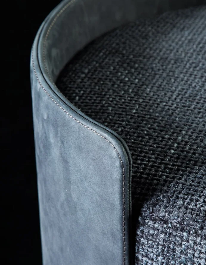 Stool Home Living Room Furniture Set Round Seated Cloth Luxury Modern Design European Style Fabric Home Office Hotel Apartment