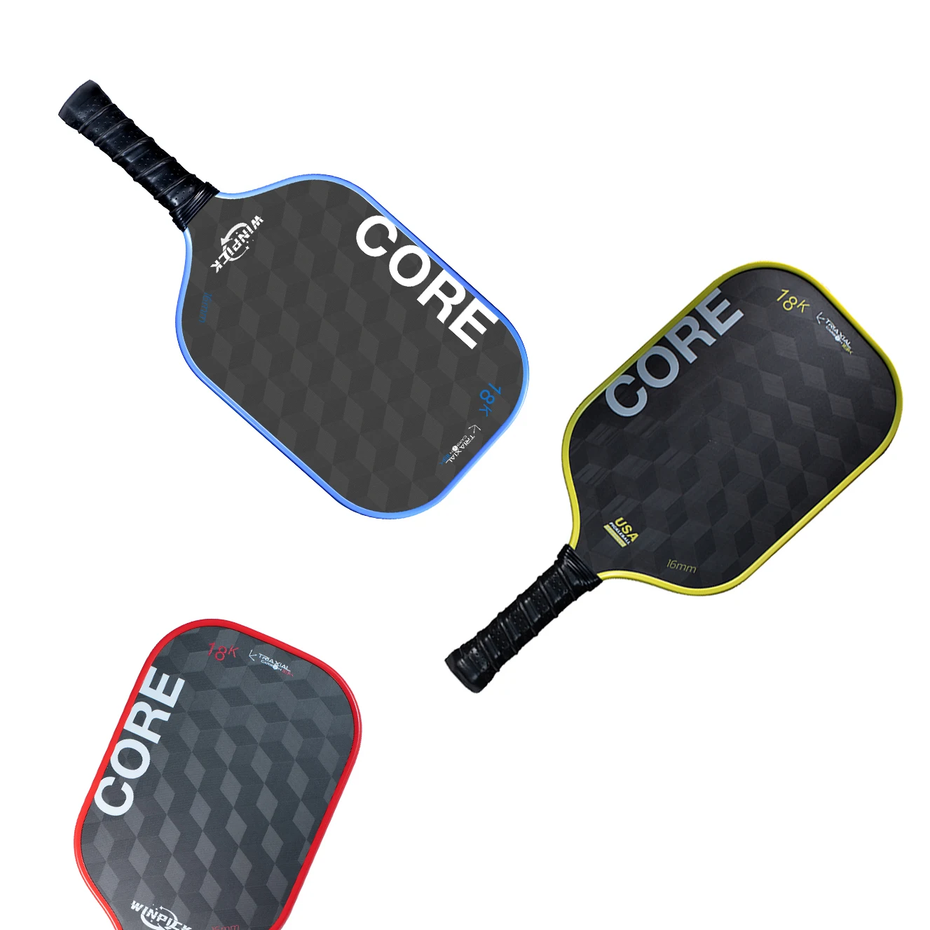 USAPA Approved 18K Textured Thermoforming Pickleball Racket Custom Logo PP Core T700 Carbon Fiber Paddle Racket