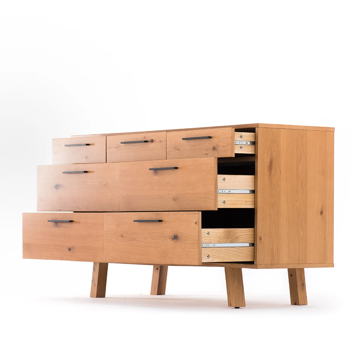 Chinese Custom Modern Style Dining Set Vintage Sideboard Furniture Wood Cabinet Chest Of 7-Drawer Dresser Sideboard