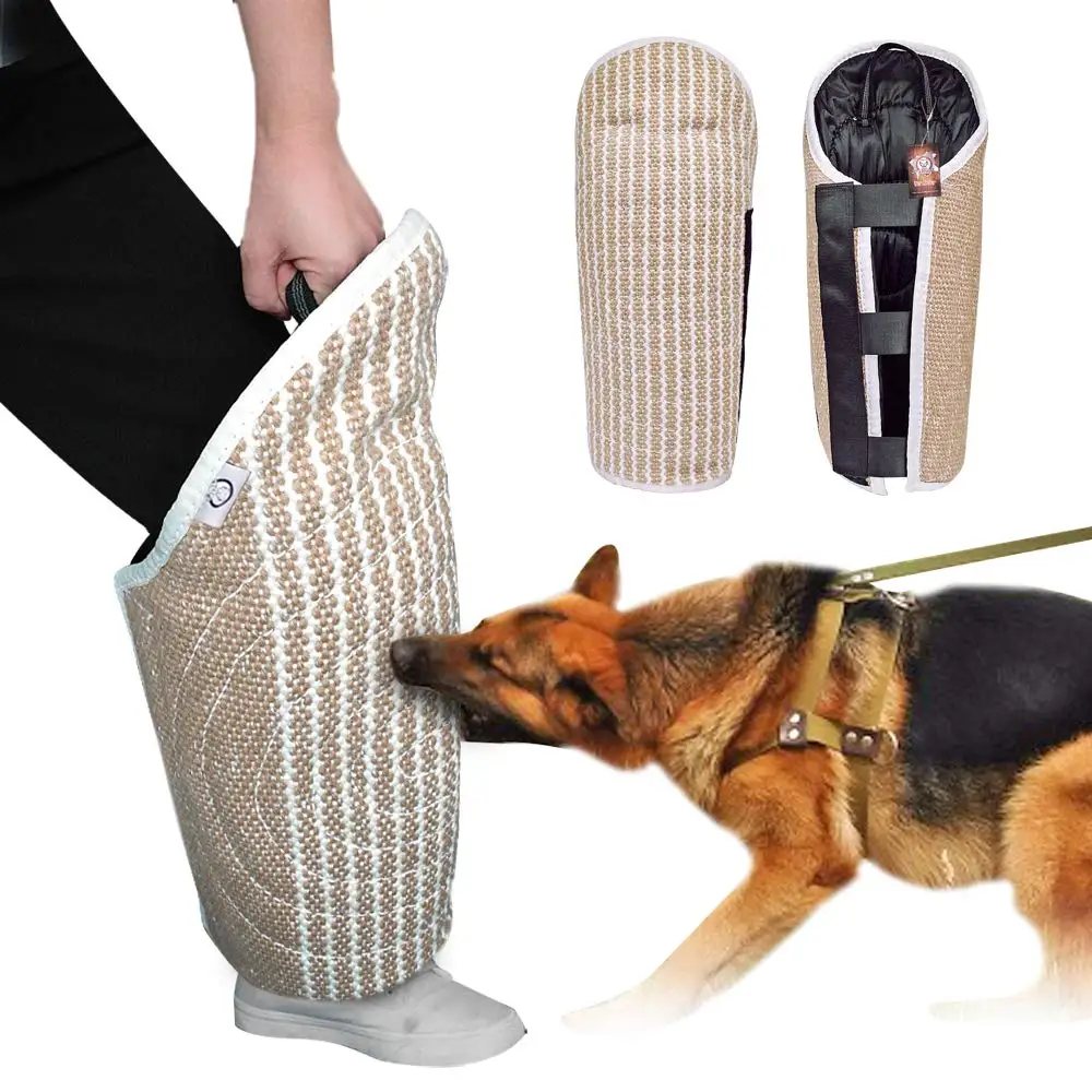 Professional Jute Puppy Dog  dog training bite sleeve pallow tools with Handle for Training Work Dog Puppy