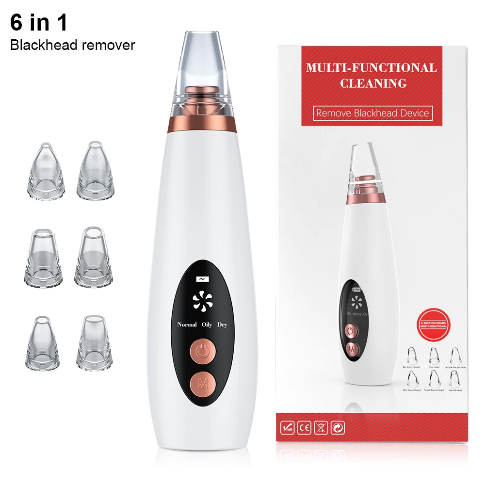Handheld Beauty Device Rechargeable Pore Cleaner Vacuum Facial Cleanser Electric Blackhead Remover Extractor