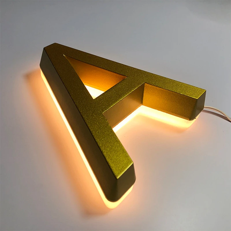 Custom 3D  Alphabet Letter Backlit  Sign  Acrylic Signboard Board Business Signs Logo Outdoor Signage Led Illuminated Signs