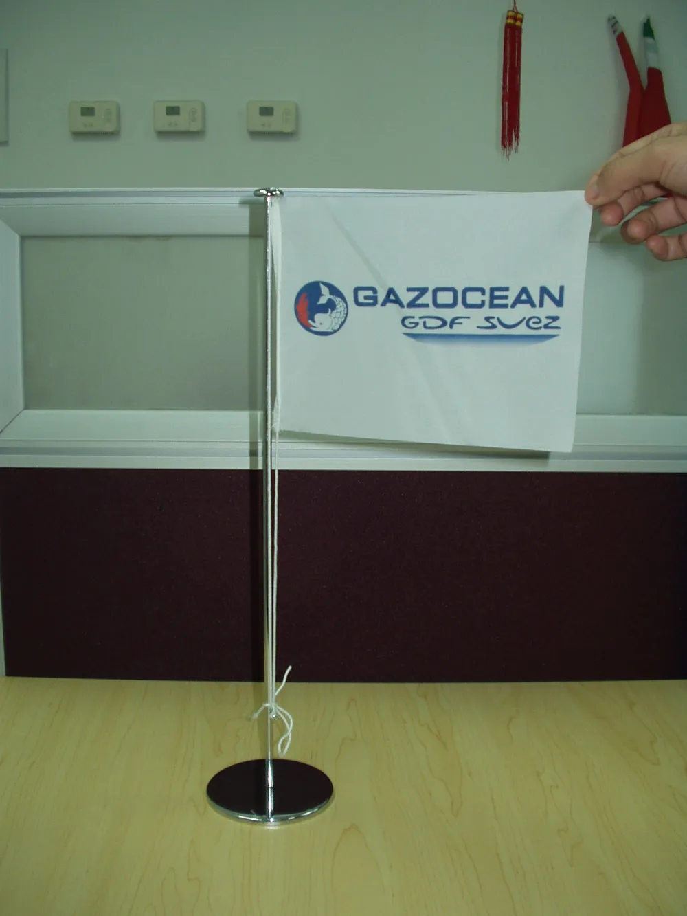 Stainless steel table mini flags office decoration double side printed custom logo national country table flag stand