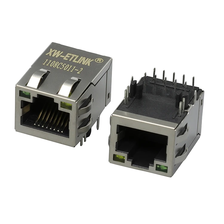 Gigabit JD1-0002NL 1 port POE+ jack rj45 modular 5G 10G 10pin rj45 female connector 8p8c POE ethernet rj45 connector J00-0061NL