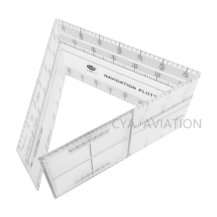 Plastic Pocket size Foldable Pilots Student Ruler  Folding Navigation Plotter CNP-3