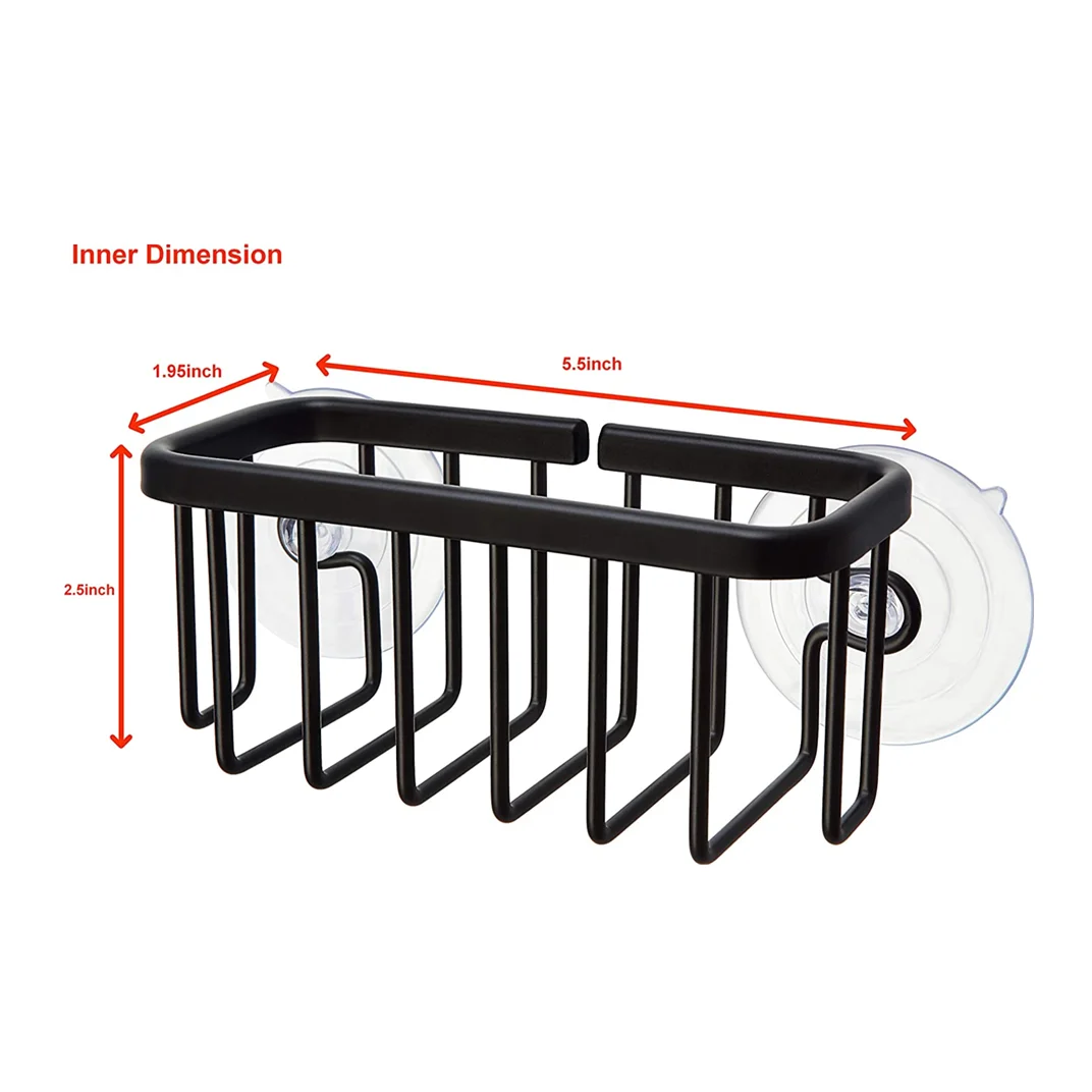 2022 New Stainless Steel Sponge Holder Brush Holder Kitchen Organizer Rack No Drilling Sink Caddy Kitchen Accessories