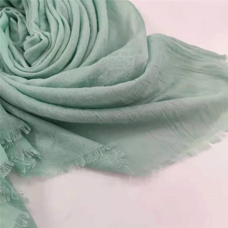 2021 long plain dyed scarf voile fabric new soft light 2021 bawal tudung muslim women