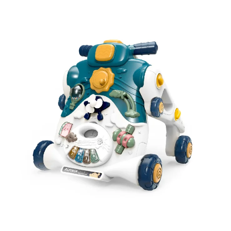 2021 New Listed 4 in 1 Plastic Model Stroller With Wheels Learn to Walk Used Stroller Belt Music