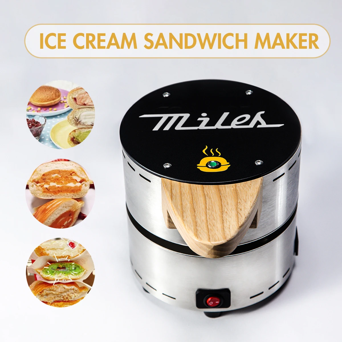 Miles 2024 UFO burger maker  ice cream sandwich maker other snack machines for restaurant CE approvedgelato press panini maker