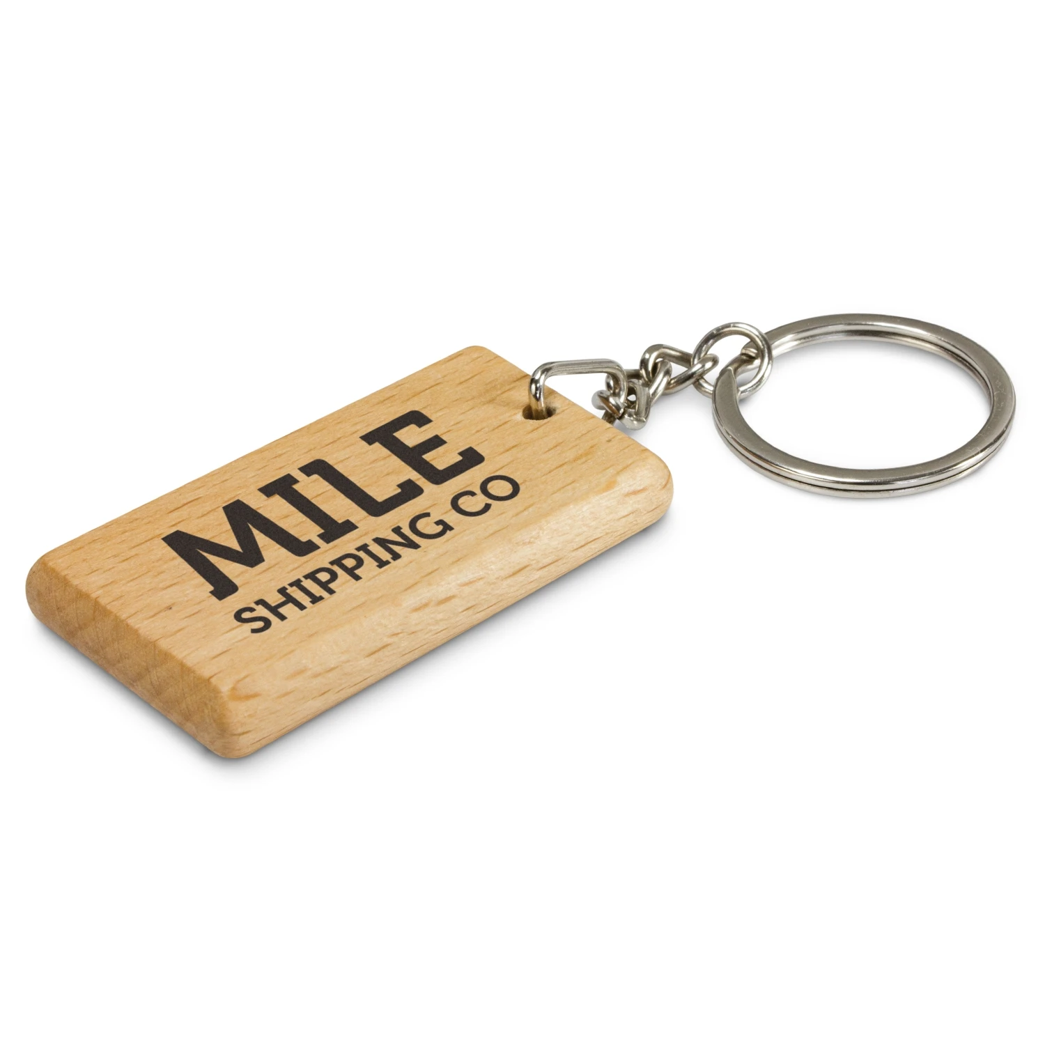 Promotion Custom Rectangle Wood Keychain Key Ring Key Tag DIY Keychain Blank Wooden Key Chain