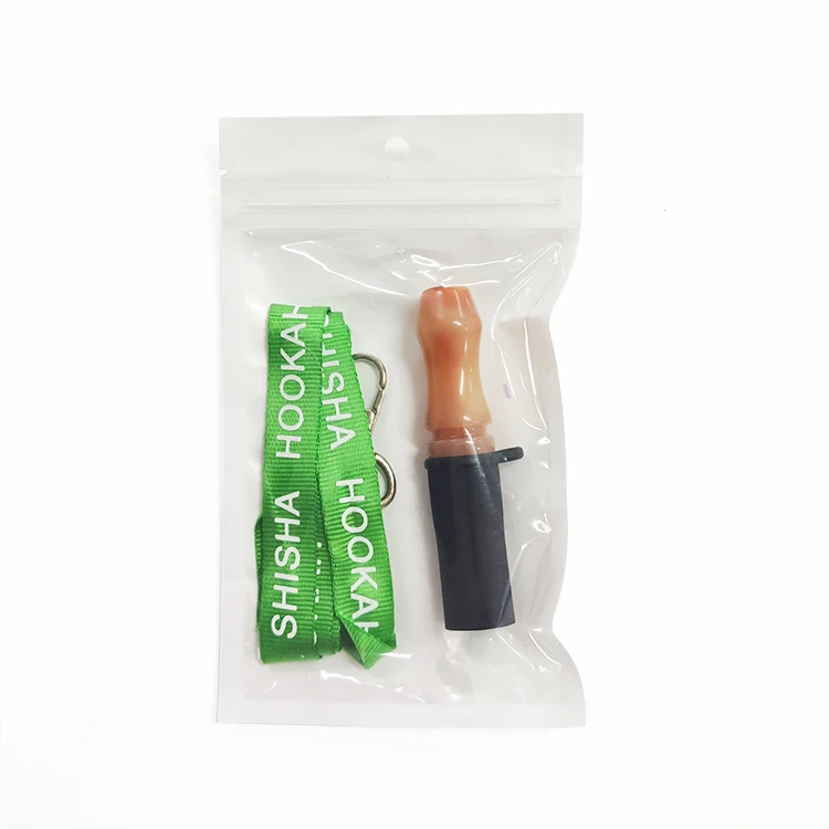 Wholesale Custom Sheesha Mouthpiece bags Accessories Portable Plastic Nozzle Hang Rope Hookah Shisha Mouth Tips