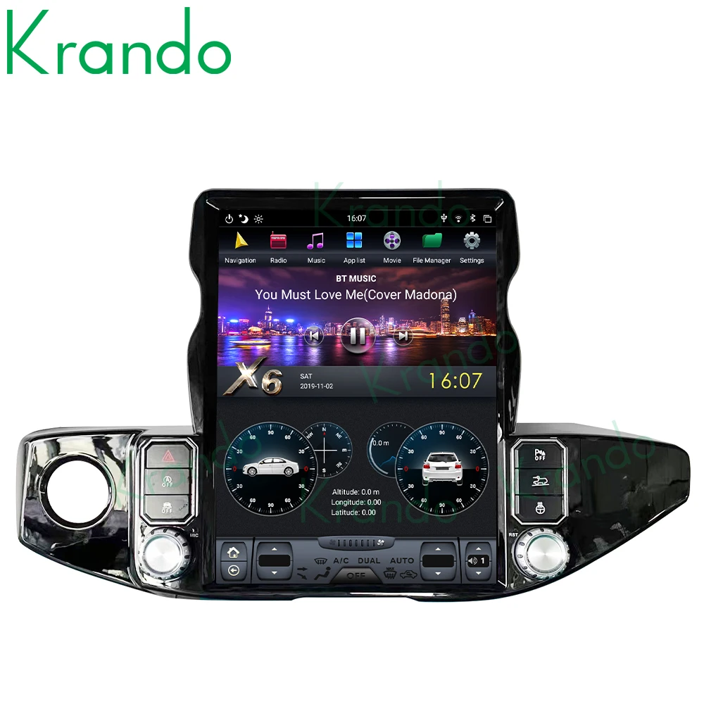 Krando 22 inch Digital Cluster LCD Dashboard Panel dual screen For Jeep Wrangler JL 2018-2022 android car radio multimedia