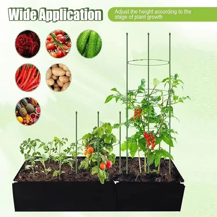 PVC Pipe & Fabric Felt Raised Garden Bed Square Indoor Reusable Grow Bed for Home & Garden Vegetable Planting Pack Type