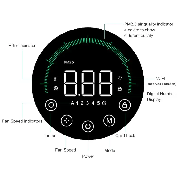 VANSU Large Room Appliance Hepa Ion WIFI China Air Purifier