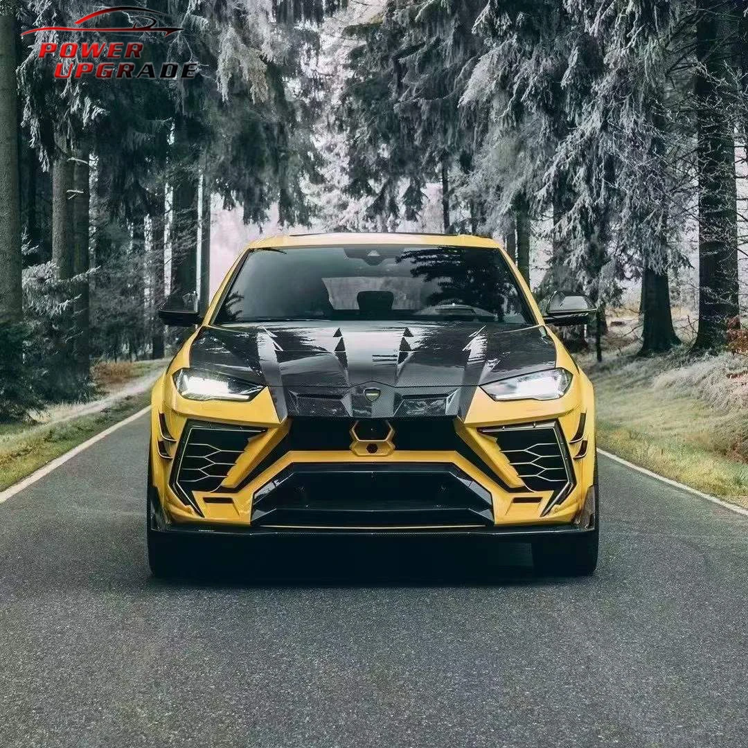 M Style Dry Carbon Fiber Car Bumper Rear Engine Hood Rear Spoiler Full Body Kit For Lamborghini URUS