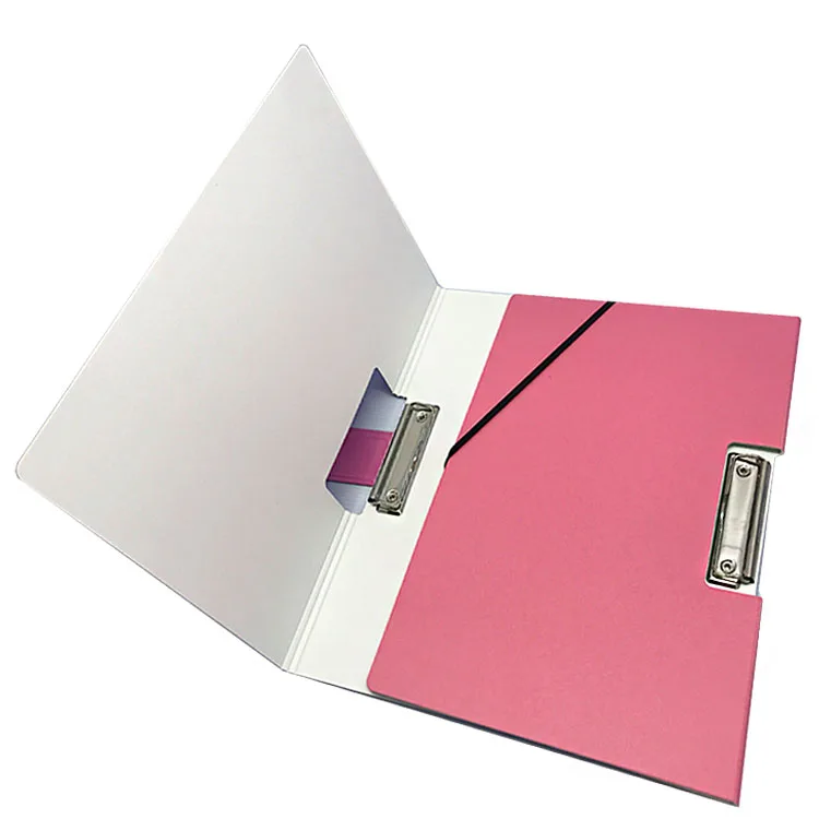 custom size/color white PP cardboard file folder with fasteners make paper