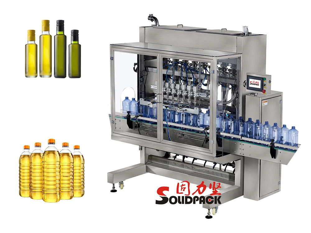 Solidpack  filling capping machine oil 1L bottle edible oil packing machine automatic