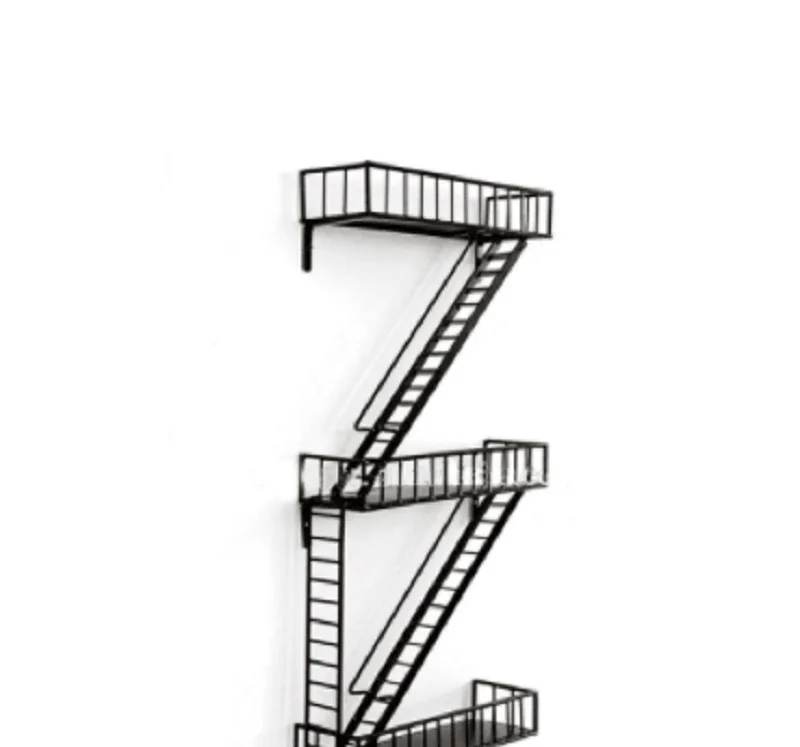 Hot Sale Black Metal Display Wall Shelf Wall Mounted Decorative Rack