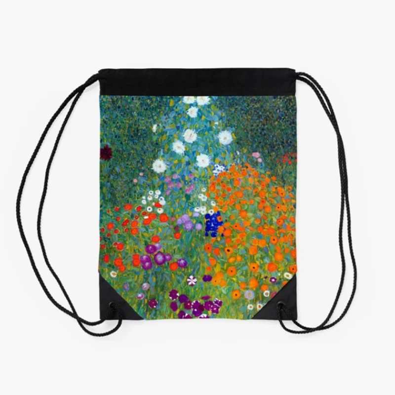 Klimt Drawstring Backpack 2021 Hot Selling Backpack Light And Washable Folding Polyester drawstring Backpack