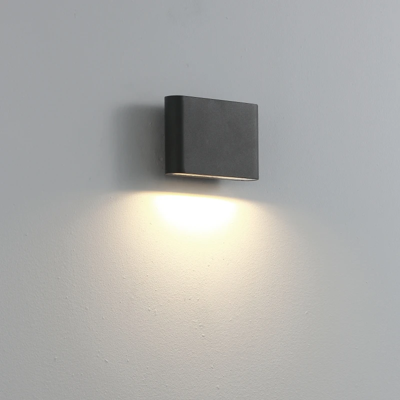 Modern 6W aluminum grey lighting fixture IP65 waterproof led outdoor wall lights