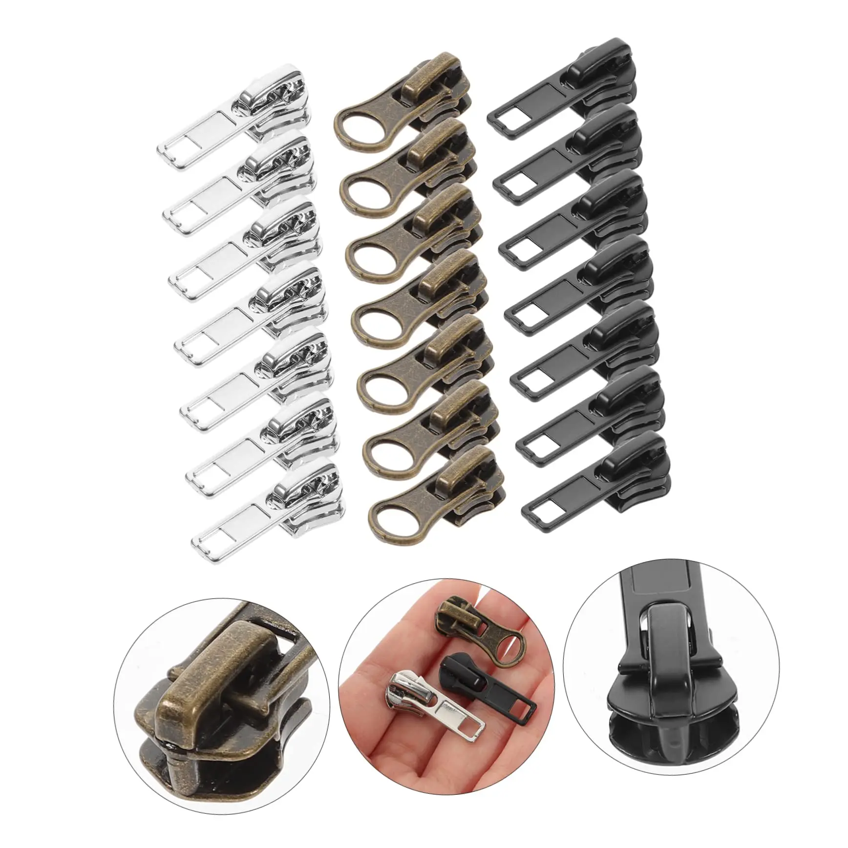 Garment Accessories Make Custom Zipper and Zippers Puller Head 3# 5# Zip Pull Custom Logo Zipper Puller and Sliders for Bags