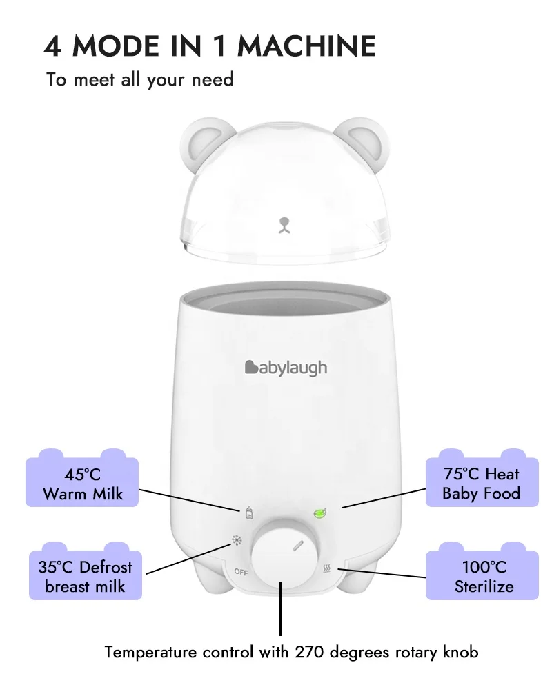Portable BPA-Free Silicone Breast Milk Bottle Warmer Fast Heating Multi-Function Electronic Baby Bottle Warmer Food Grade