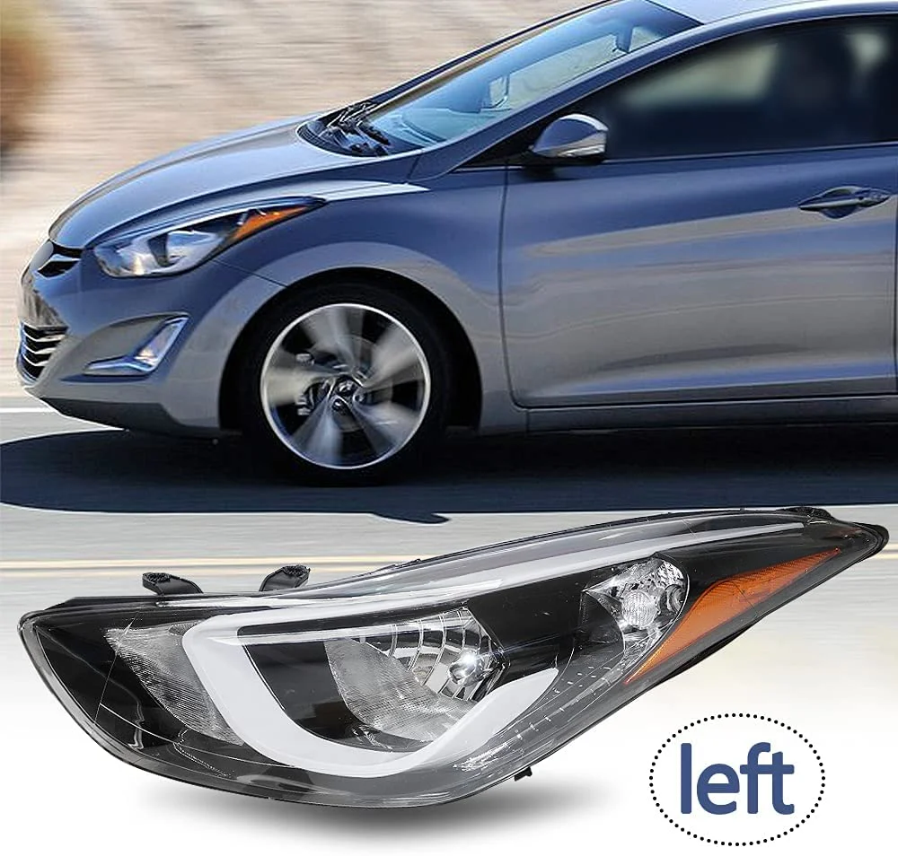 US Left Driver Side New Halogen Headlamp Headlight for Hyundai Elantra 2014 2015 2016