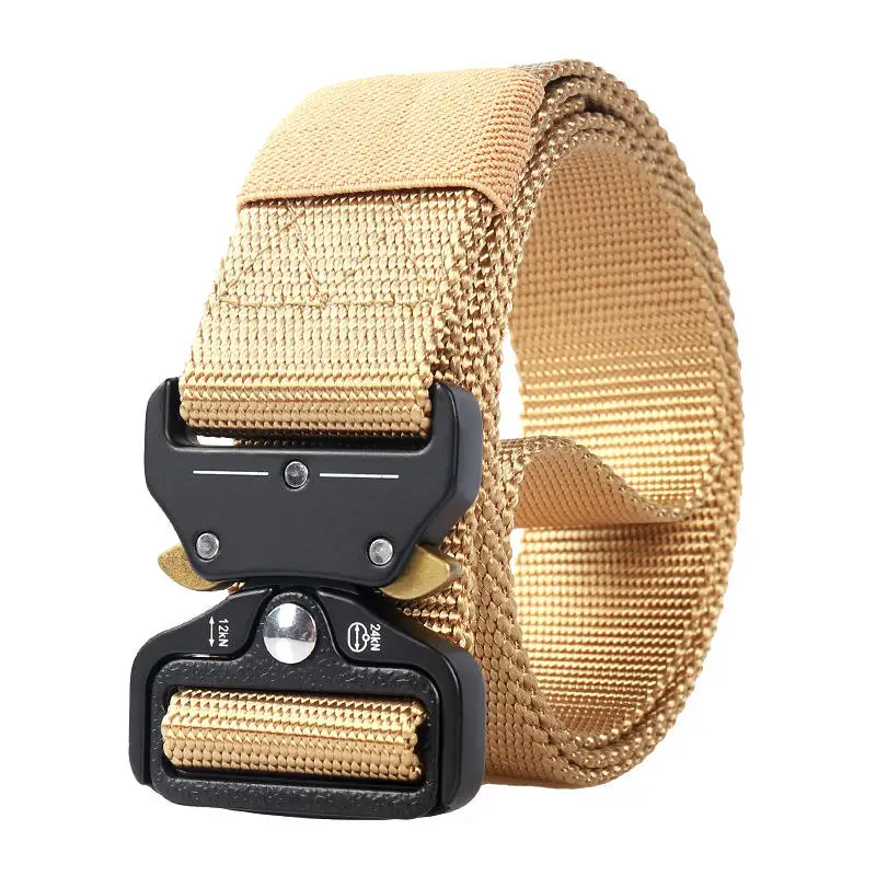 Combat Equipment Nylon Webbing Security Tactical Belt Quick Release Outdoors
