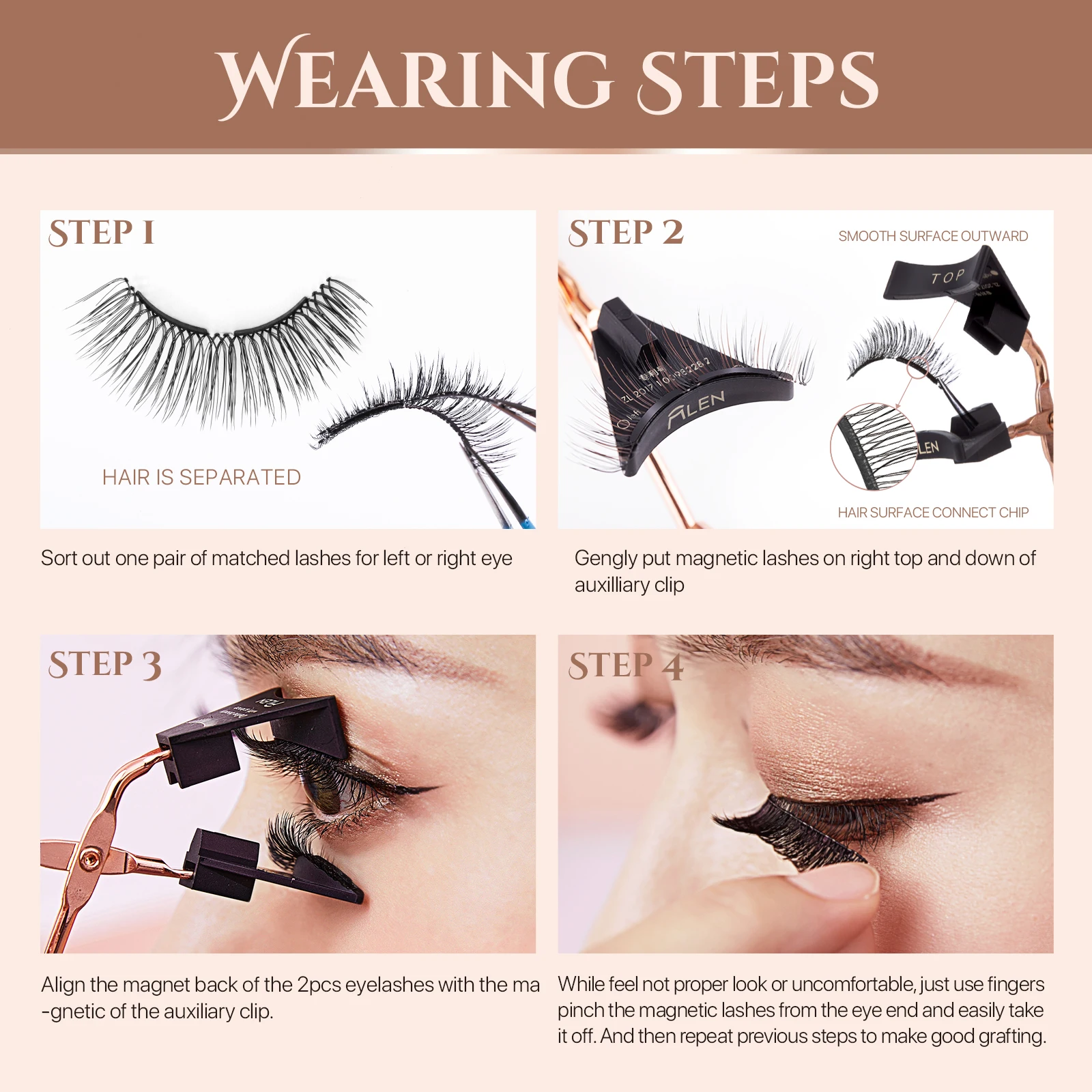 Customized Soft Transparent Quality  Mink Magnetic Lashes OEM Soft Magnetic Eyelashes Factory False Magnetic Eye Liners for Lady