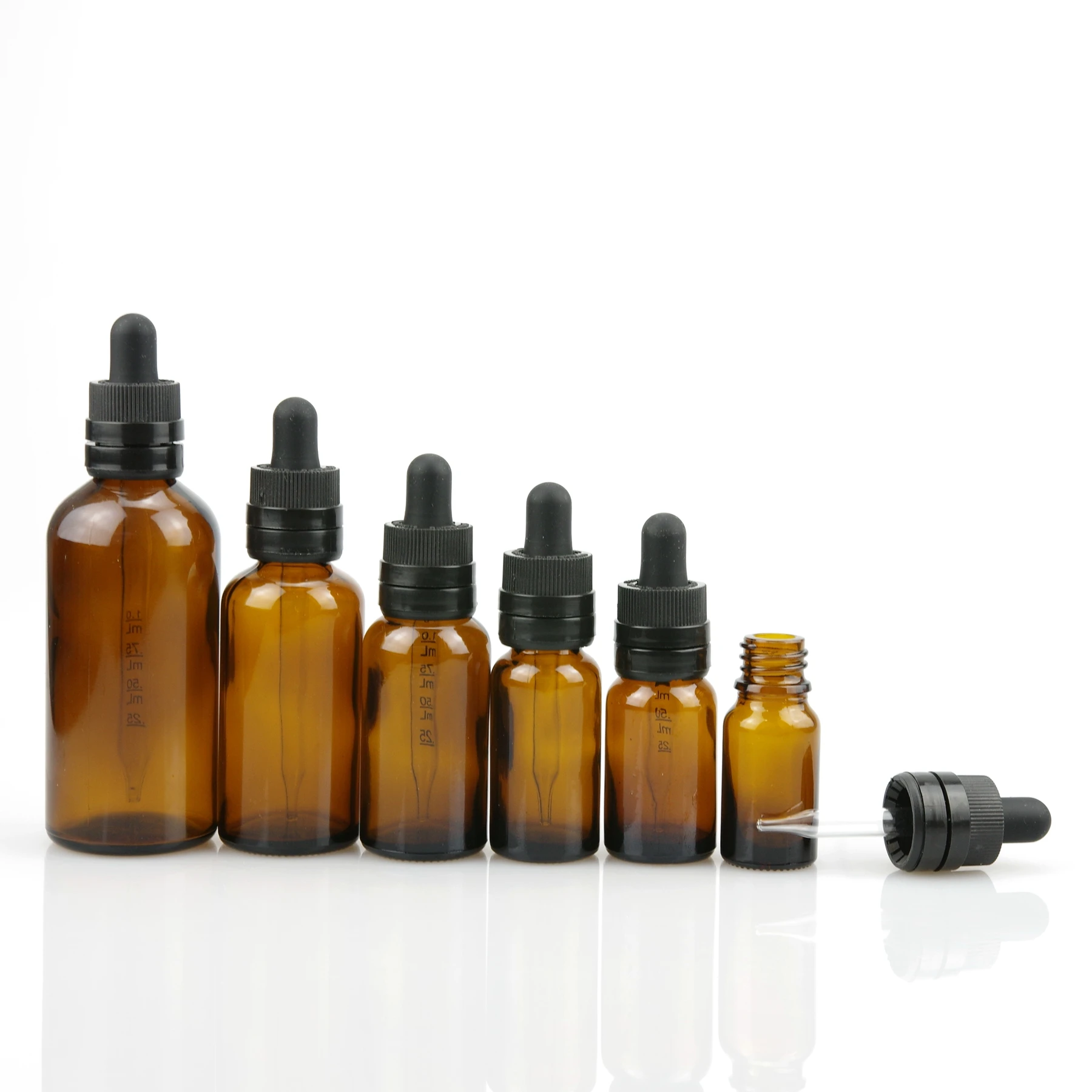 High quality 18/415 black plastic tamper evident child resistant dropper cap for esential oil bottle