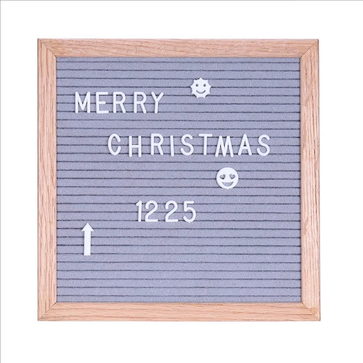  Hot selling wooden letter board 10x10 inch felt with