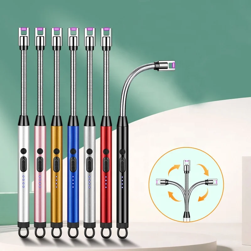 Dericsson Wholesale Cheap Kitchen Type-C Electronic Rechargeable Lighter Candle Custom Lighters With Logo