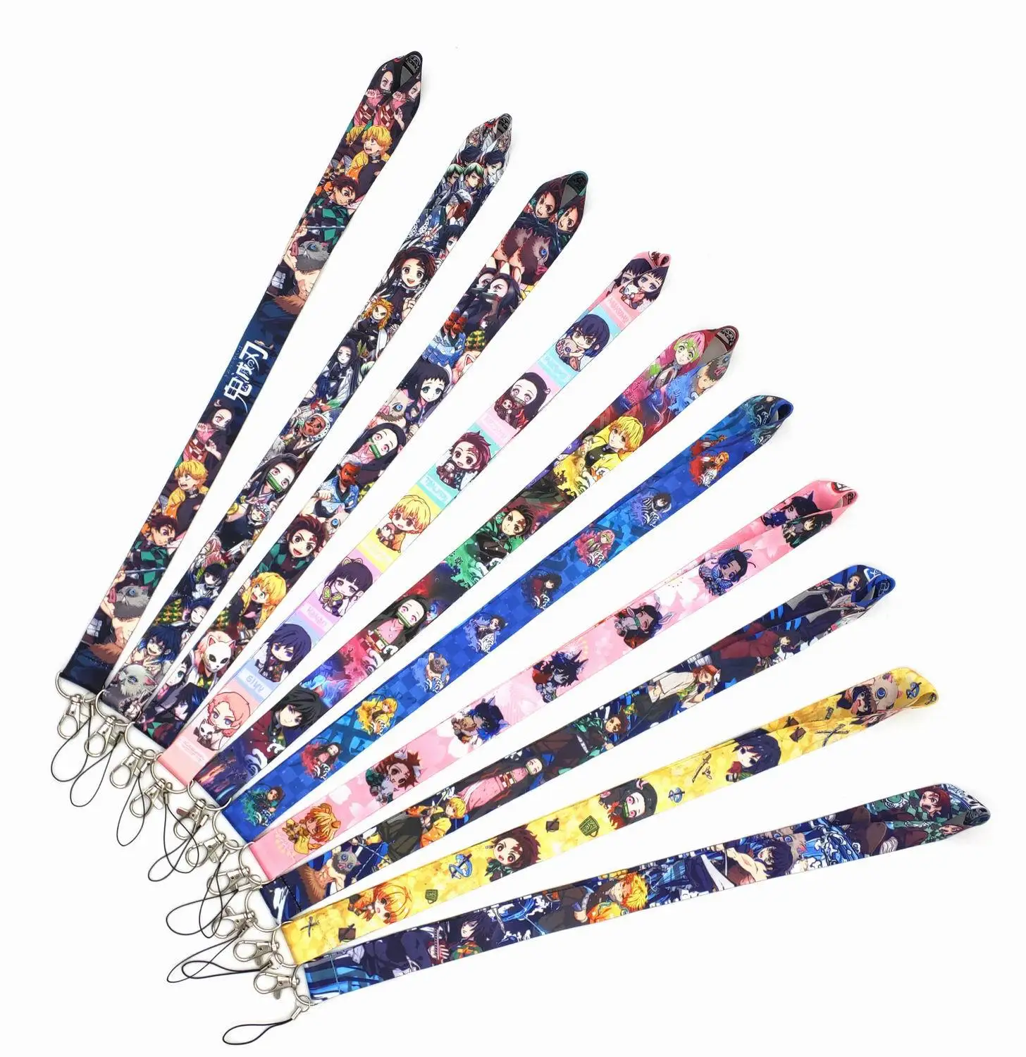 Lanyards Cute Cartoon Demon Slayer Design Lanyard Wholesale Promotional Gift Anti-Lost Phone Card Anti-Lost Neck Lanyard Custom