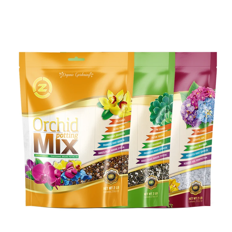 Custom Printed Fertilizer Soil Packaging Potting Mix Garden Pelletized Soil Acidifier Packaging Bags
