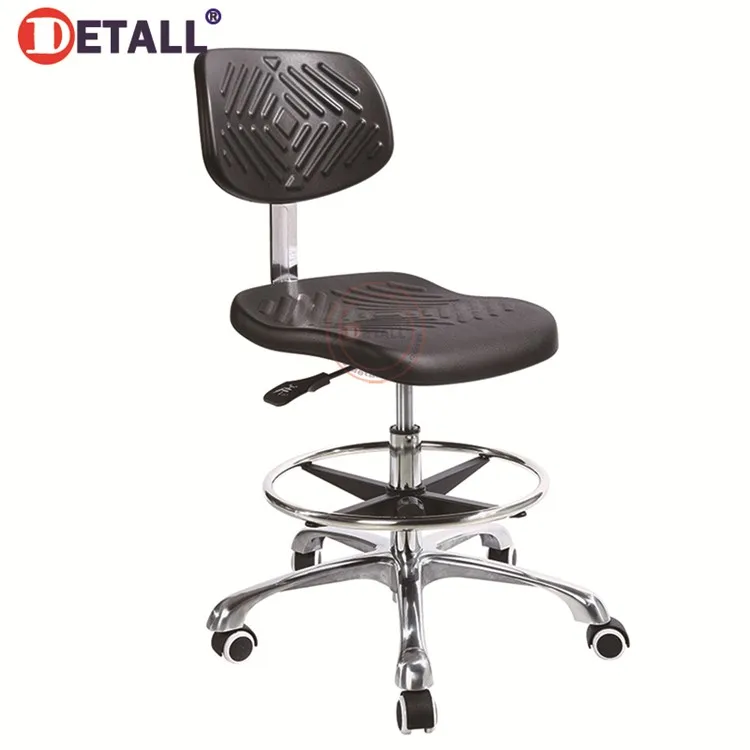 work stool swivel work chair of ergonomic design with underside foot ring