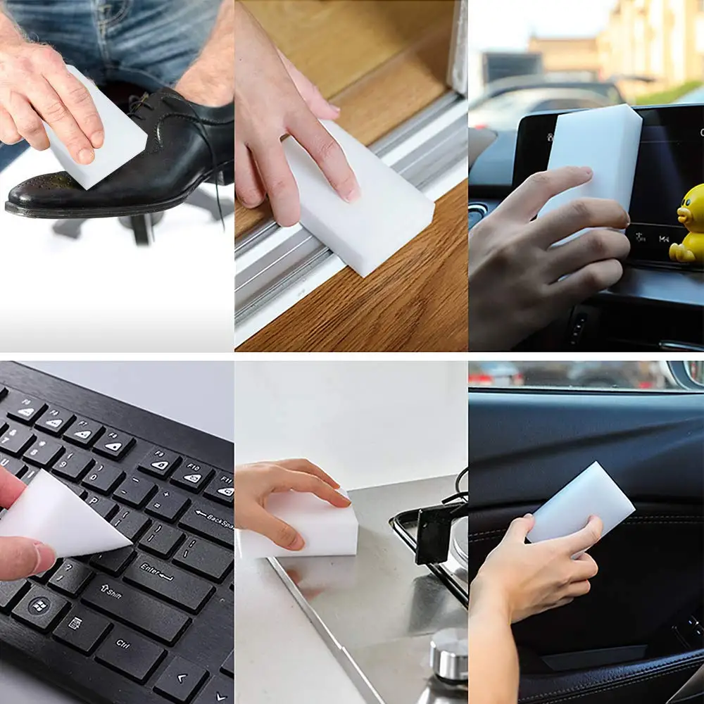 Magic Cleaning Sponges Eraser 100 Pack Premium Melamine Sponge Foam Cleaning Pads Dish Sponges For Kitchen