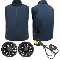 Hot Selling Smart Fast Cool  Waistcoat Outdoor Utility USB Powered Air Conditioning Fans Cooling Vest TC11114