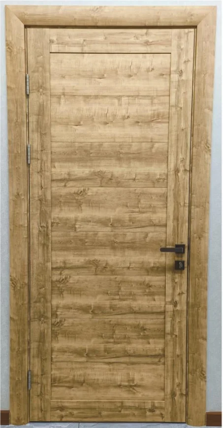 High Quality PVC Film Laminated Wood Plastic Composited Door Water-Proof  WPC Assembly Door For House