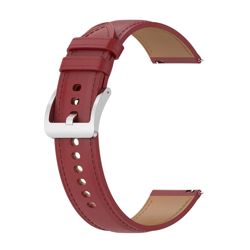 22 мм 20 кожаный ремешок для Samsung Galaxy 3/4/5/6 Gear S3 Huawei Watch 4/3/GT3-2 Pro Amazfit GTR/GTS 4 браслет часов