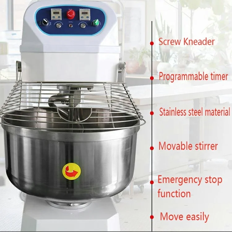 Commercial dough mixing machine pastry dough mixer Spiral dough mixer